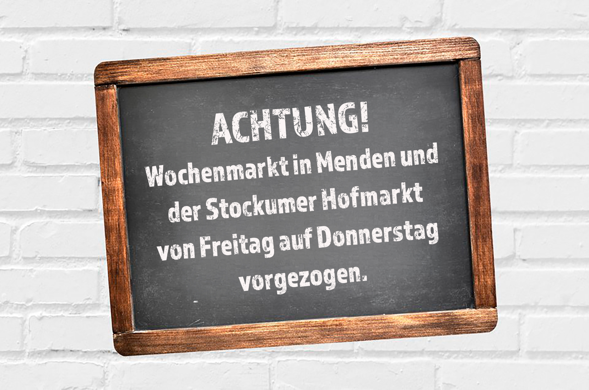 Einige Wochenmärkte wegen 1. Mai vorgezogen