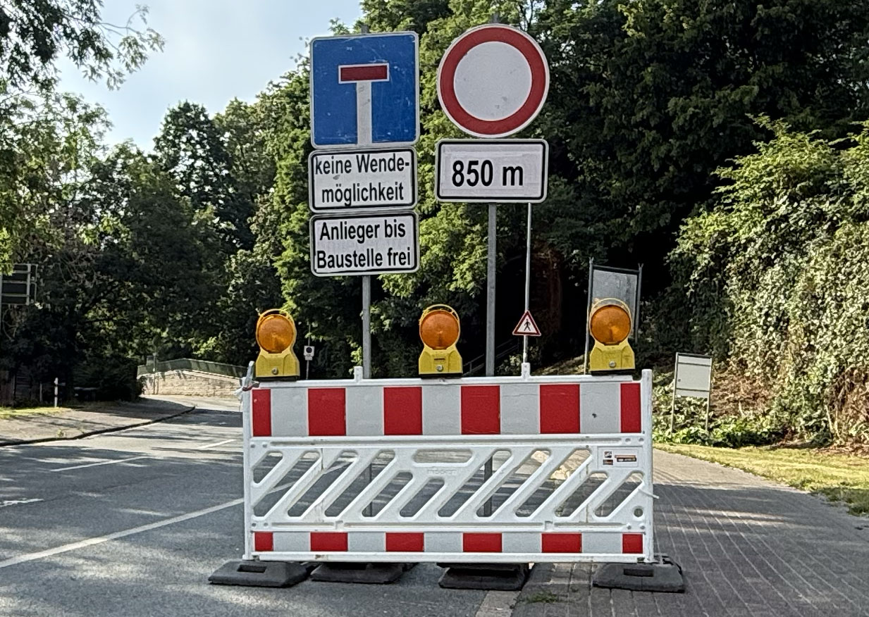 Alternative Wege zum Fischhof während Sperrung